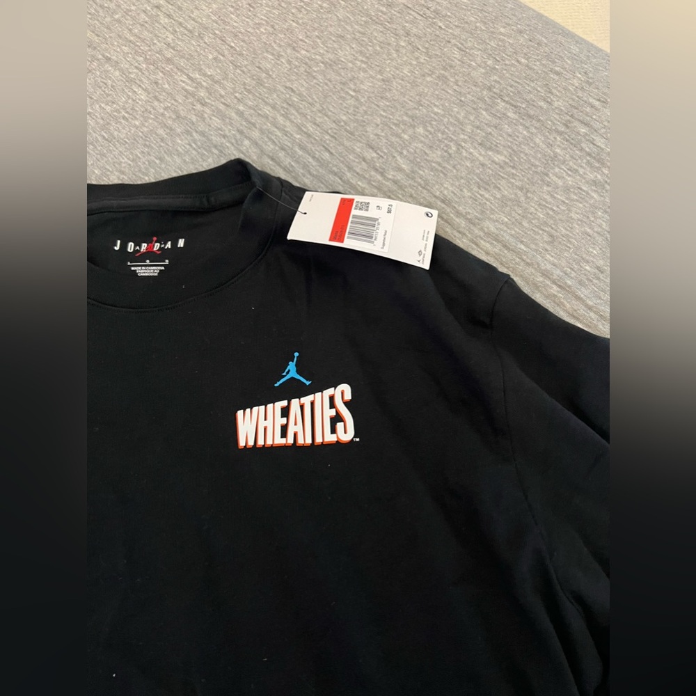 NWT Nike men’s long sleeve black Jordan Wheaties tshirt